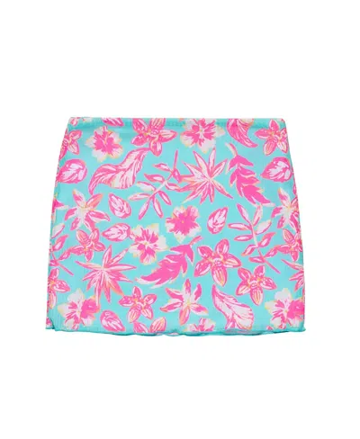 Snapper Rock Girls' Tropical Glow Teen Mini Skirt - Big Kid In Blue