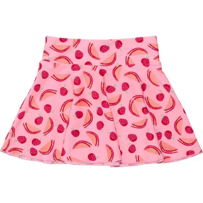 Snapper Rock Kids' Berry Sweet Skirted Bikini Bottoms In Pink