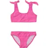 Snapper Rock Girls' Bubblegum Bloom Crop Bikini And Bottom Set - Little Kid, Big Kid In Pink