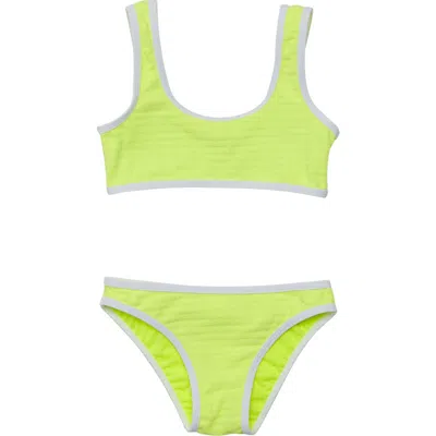 Snapper Rock Girls' Citron Zest Crop Bikini - Little Kid, Big Kid In Yellow