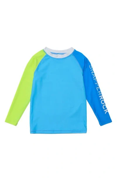 Snapper Rock Kids' Colorblock Long Sleeve Rashguard Top In Yellow