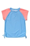 Snapper Rock Kids' Cornflower Short Sleeve Upf 50+ Rashguard In Blue