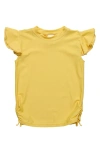 Snapper Rock Little Girl's & Girl's Boho Tropical Marigold Flutter-sleeve Rash Top In Yellow