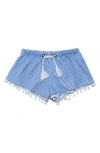 Snapper Rock Unisex Parisian Summer Swim Shorts In Blue/white