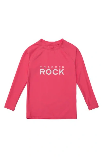 Snapper Rock Kids' Rocking Red Long Sleeve Rashguard Top