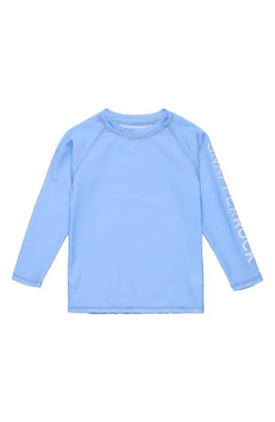 Snapper Rock Kids' Seaside Long Sleeve Upf 50+ Rashguard In Blue