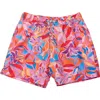 Snapper Rock Blooming Sunset Sustainable Swim Short - Big Kid In Multi Pink
