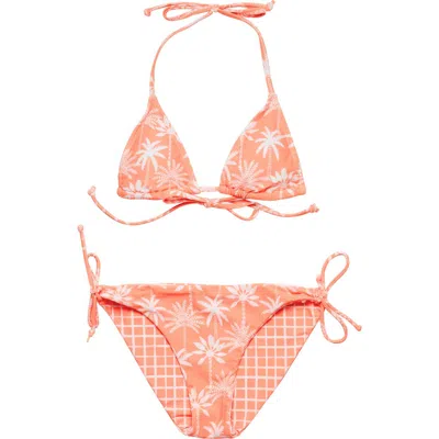 Snapper Rock Kids' The Sea Sorbet Triangle Two-piece Swimsuit In Neutral
