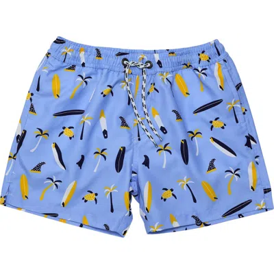 SNAPPER ROCK SNAPPER ROCK KIDS' TURTLE BREAK SWIM TRUNKS
