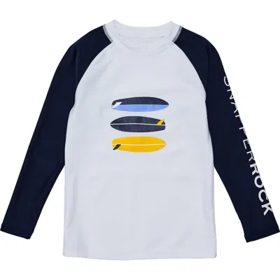 Snapper Rock Kids' Wave Break Rashguard In White