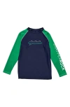 Snapper Rock Kids' Wave Long Sleeve Rashguard In Blue