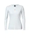 Snapper Rock Ladies Zip Front Rash Top In White In White