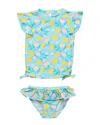 Snapper Rock Lemon Drops Ruffle Set In Blue