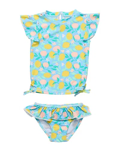 Snapper Rock Kids' Lemon Drops Ruffle Set In Blue