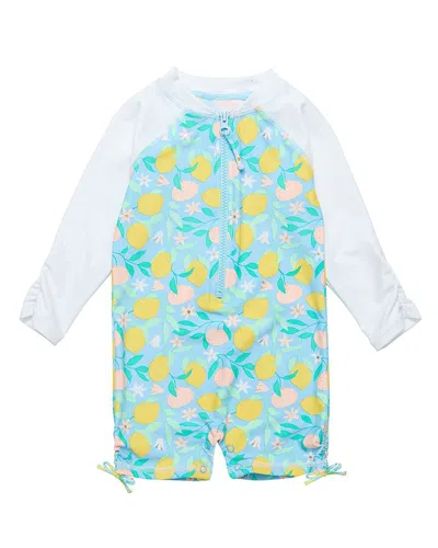 Snapper Rock Kids' Lemon Drops Sunsuit In White