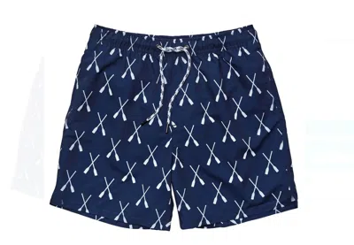Snapper Rock Men Riviera Rowers Volley Ball Shorts In Blue