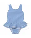 Snapper Rock Parisian Summer Skirt Swimsuit - Little Kid In Blue