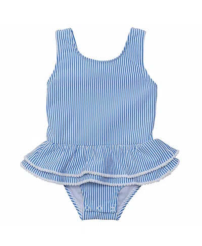 Snapper Rock Parisian Summer Skirt Swimsuit - Little Kid In Blue