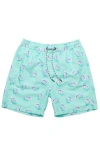 Snapper Rock Printed Swim Shorts In Green