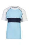Snapper Rock Little Boy's & Boy's Colorblock Short-sleeve Rashguard In Medium Blue