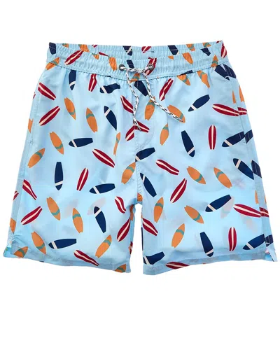 Snapper Rock Retro Surf Volley Board Short In Blue