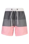 SNAPPER ROCK SNAPPER ROCK SALMON STRIPE SWIM TRUNKS