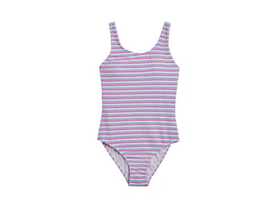 Snapper Rock Girls' Sorbet Stripe Teen Scoop Swimsuit - Big Kid In Multi