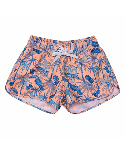 Snapper Rock Tropicana Vacay Sustainable Board Shorts - Big Kid In Orange