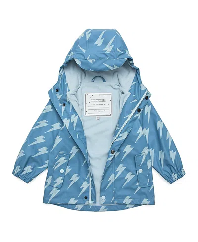 SNAPPER ROCK UNISEX LIGHTNING BOLT RECYCLED WATERPROOF RAINCOAT - LITTLE KID