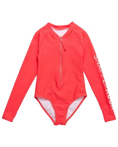 Snapper Rock Kids' Watermelon Sustainable Surf Suit In Red