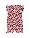 Snapper Rock Wild Love Flutter Sleeve Sunsuit In Multi