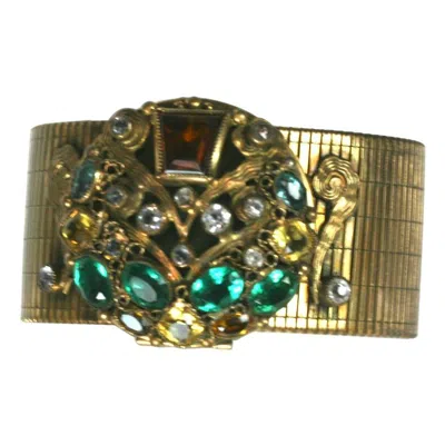 Pre-owned Sándor Sandor Art Deco Compact Bracelet In Brown