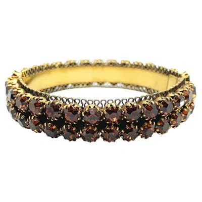 Pre-owned Sándor Vintage Sandor Attr. Topaz Crystal Bracelet 1940s In Multi