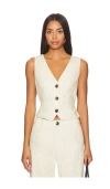 Sndys Allegra Linen Vest In White