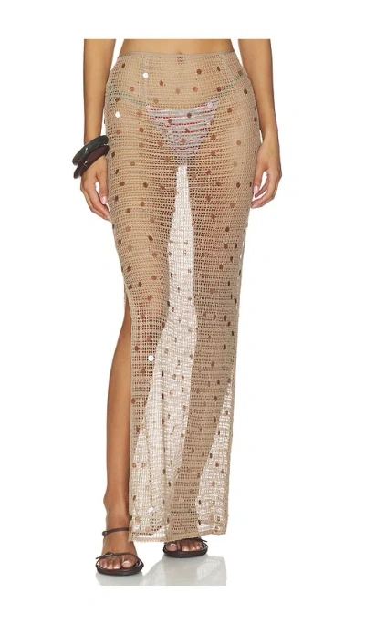 Sndys Althea Maxi Skirt In Brown