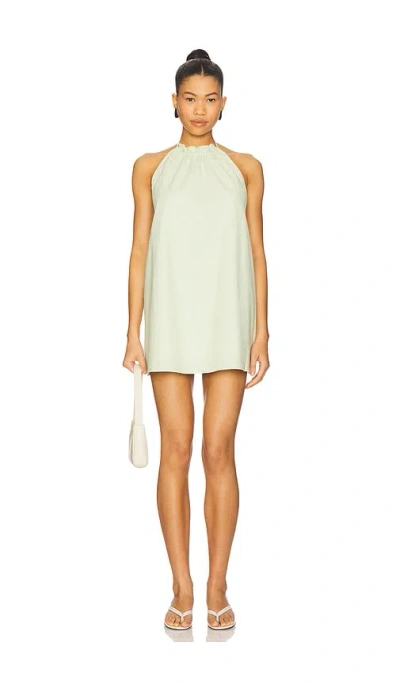 Sndys Alysse Halter Mini Dress In Green