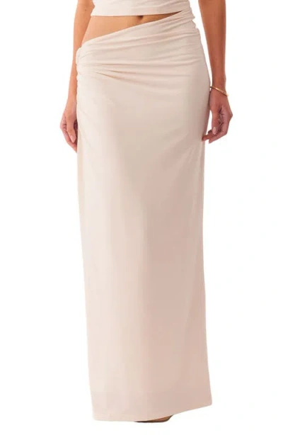 Sndys Amabel Asymmetric Waist Maxi Skirt In White