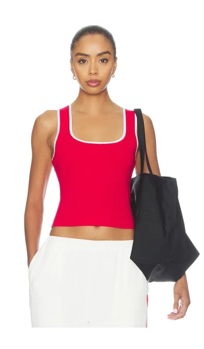 Sndys Anika Knit Top In Red
