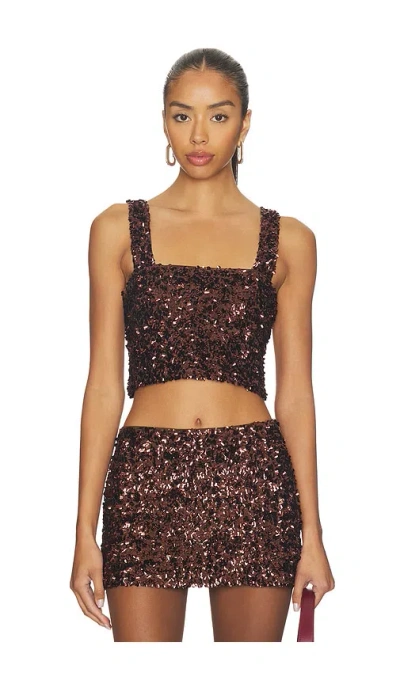 Sndys Asher Sequin Crop Top In Multi