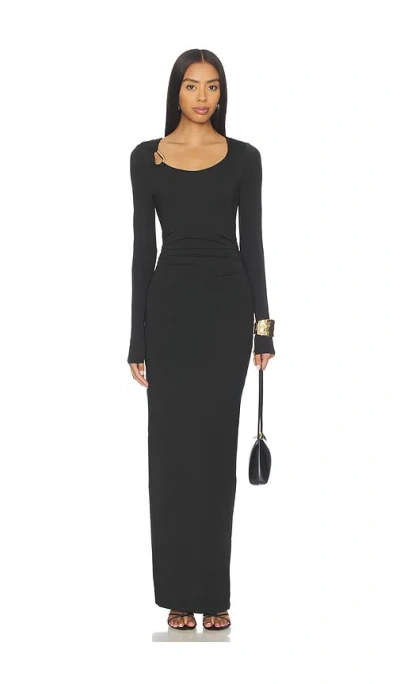Sndys Ashley Scoop Neck Maxi Dress In Black
