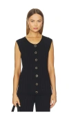 Sndys Baha Ribbed 탑 In Black