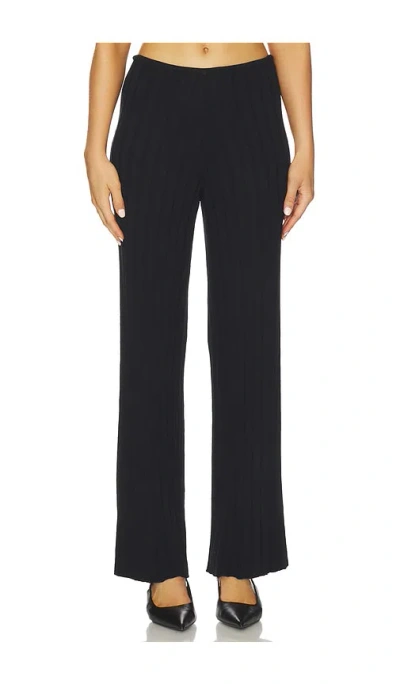 Sndys Baha Ribbed Wide Leg 팬츠 In Black