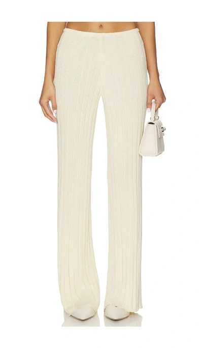 Sndys Baha Ribbed Wide Leg In White