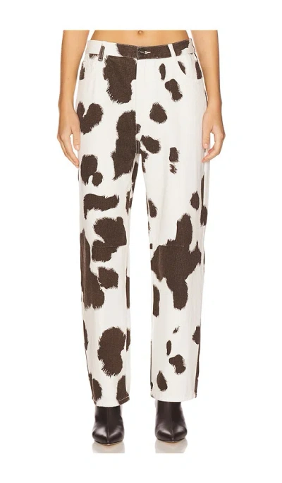 Sndys Becks Cowhide Jean In White