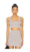Sndys Beverly Crop Top In 浅灰