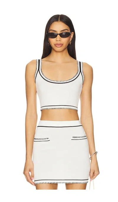 Sndys Beverly Crop Top In White,black