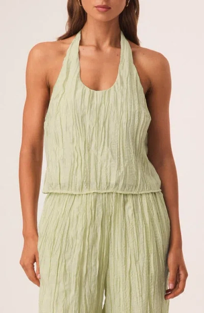 Sndys Brandi Crinkle Halter Top In Black