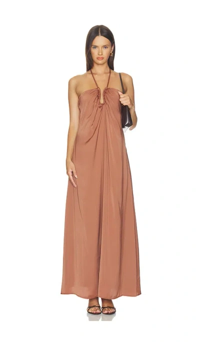 Sndys Calana Maxi Dress In Brown