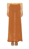 Sndys Cali Maxi Skirt In Brick