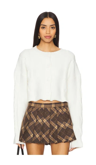 Sndys Cardigan Mit Zopfmuster Laine In White
